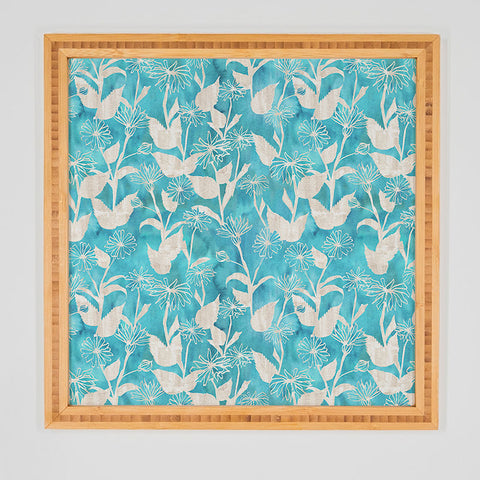 Schatzi Brown Justina Floral Turquoise Framed Wall Art