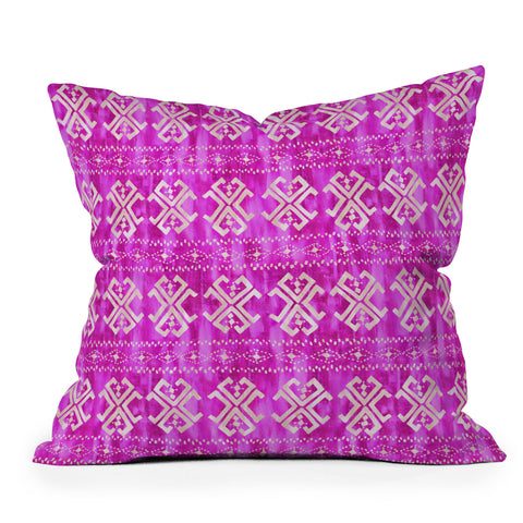 Schatzi Brown Justina Mark Hot Pink Outdoor Throw Pillow