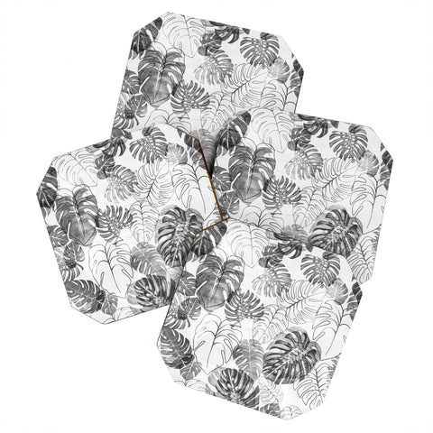 Schatzi Brown Kona Tropic black white Coaster Set