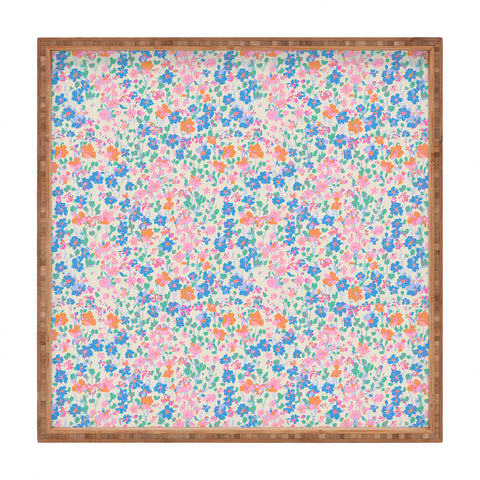 Schatzi Brown Laural Ditsy Ivory Square Tray