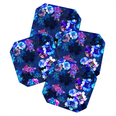 Schatzi Brown Le Fleur Blue Coaster Set