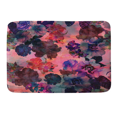 Schatzi Brown Le Fleur Pink Memory Foam Bath Mat