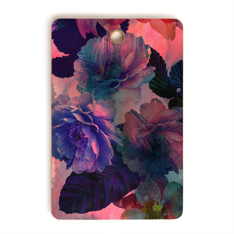 Schatzi Brown Le Fleur Pink Cutting Board Rectangle