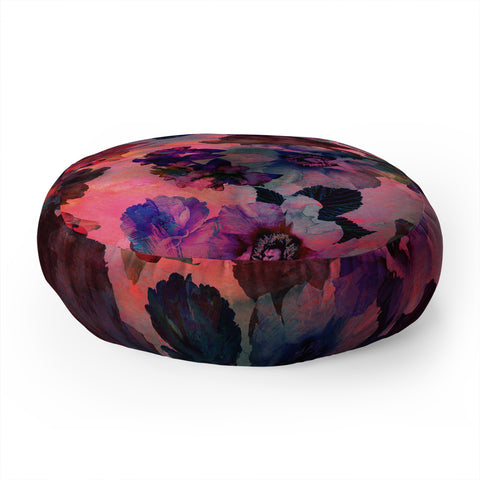 Schatzi Brown Le Fleur Pink Floor Pillow Round