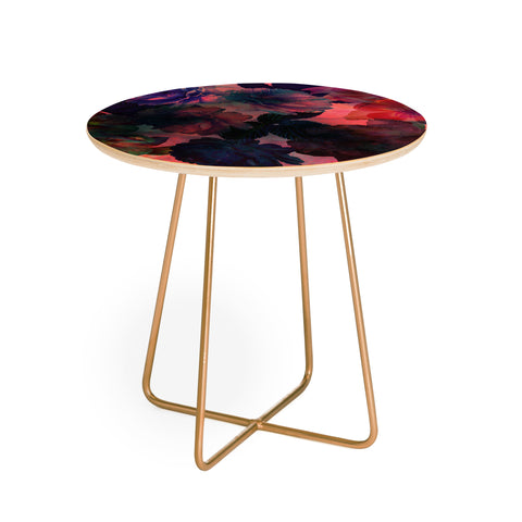 Schatzi Brown Le Fleur Pink Round Side Table