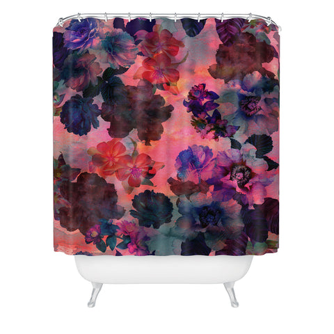 Schatzi Brown Le Fleur Pink Shower Curtain