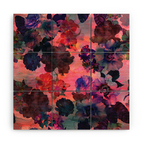 Schatzi Brown Le Fleur Pink Wood Wall Mural