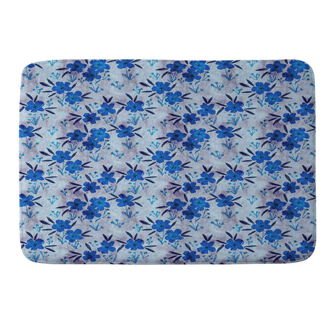 Schatzi Brown Leila Floral Bluebell Memory Foam Bath Mat