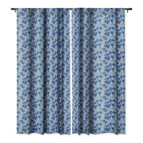 Schatzi Brown Leila Floral Bluebell Blackout Window Curtain