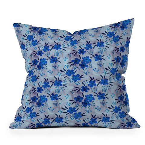 Schatzi Brown Leila Floral Bluebell Throw Pillow