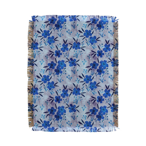 Schatzi Brown Leila Floral Bluebell Throw Blanket