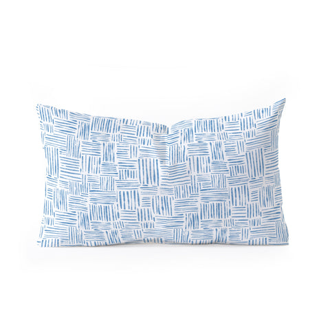 Schatzi Brown Leila Marks Blue Oblong Throw Pillow