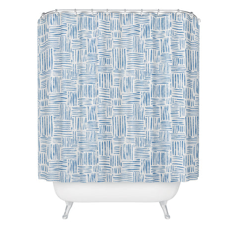 Schatzi Brown Leila Marks Blue Shower Curtain