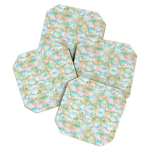 Schatzi Brown Leopard Pattern Snow Coaster Set