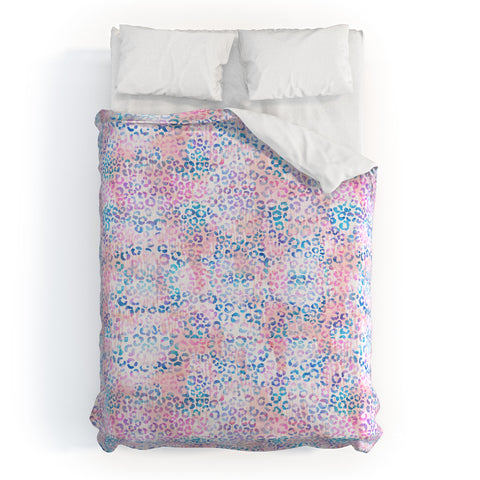 Schatzi Brown Leopard Pink Duvet Cover