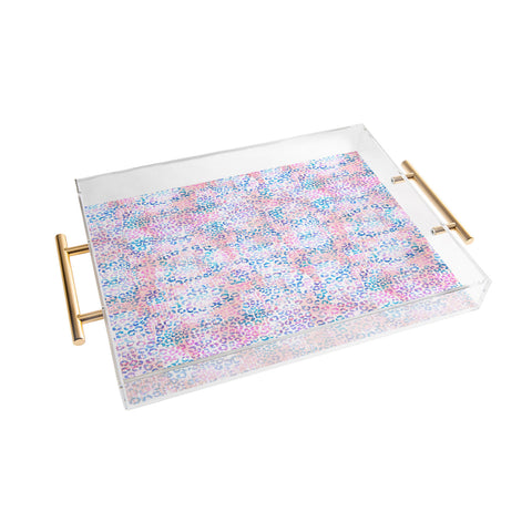 Schatzi Brown Leopard Pink Acrylic Tray