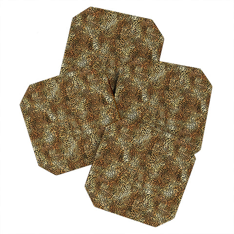 Schatzi Brown Leopard Tan Coaster Set