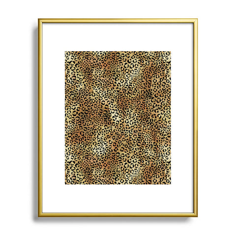 Schatzi Brown Leopard Tan Metal Framed Art Print