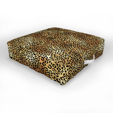 Schatzi Brown Leopard Tan Outdoor Floor Cushion