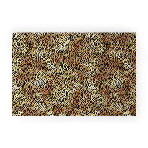 Schatzi Brown Leopard Tan Welcome Mat