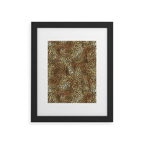 Schatzi Brown Leopard Tan Framed Art Print