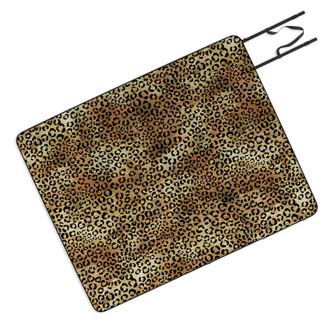 Schatzi Brown Leopard Tan Picnic Blanket