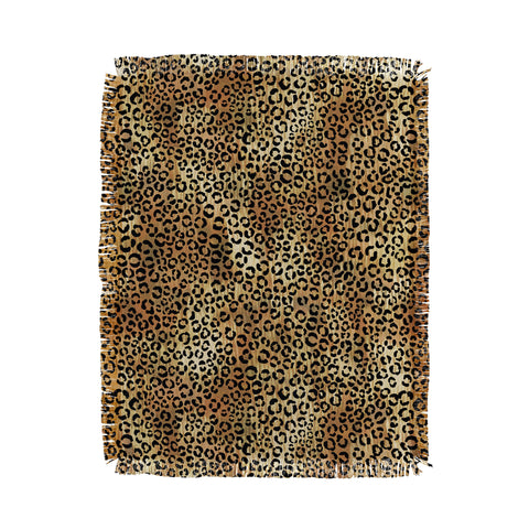 Schatzi Brown Leopard Tan Throw Blanket
