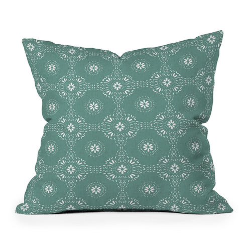 Schatzi Brown Libby Boho Leaf Outdoor Throw Pillow