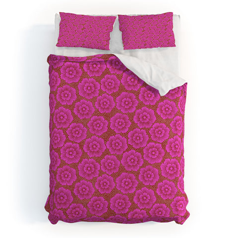 Schatzi Brown Lucy Floral Punch Duvet Cover