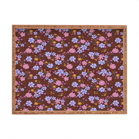 Schatzi Brown Macy Floral Autumn Rectangular Tray