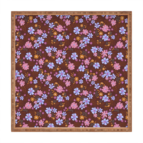 Schatzi Brown Macy Floral Autumn Square Tray