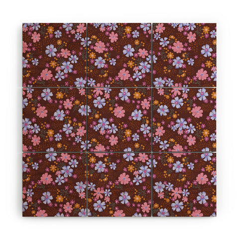Schatzi Brown Macy Floral Autumn Wood Wall Mural