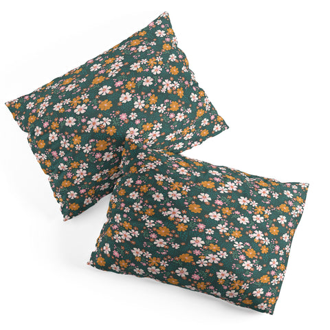 Schatzi Brown Macy Floral Green Pillow Shams