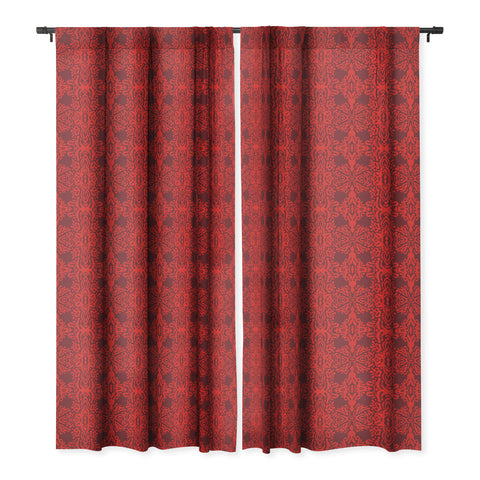 Schatzi Brown Marlene Global Cranberry Blackout Window Curtain