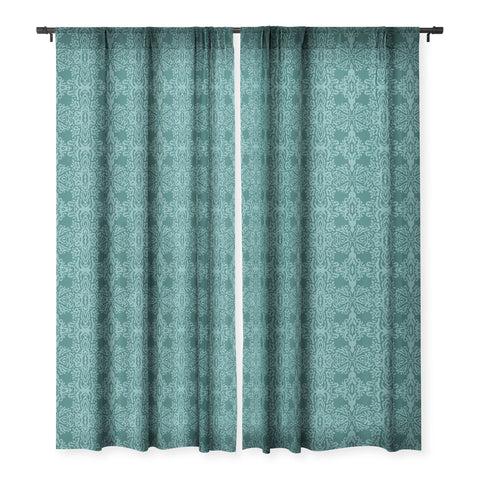 Schatzi Brown Marlene Global Deep Green Sheer Window Curtain
