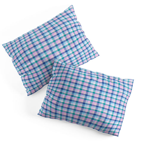 Schatzi Brown Marlene Plaid Cool Ombre Pillow Shams