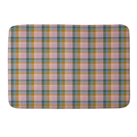 Schatzi Brown Marlene Plaid Fall Spice Memory Foam Bath Mat
