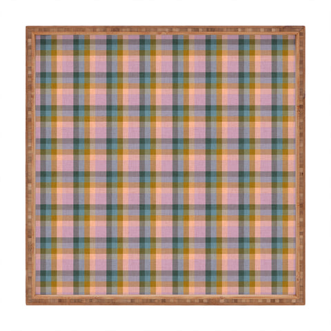 Schatzi Brown Marlene Plaid Fall Spice Square Tray