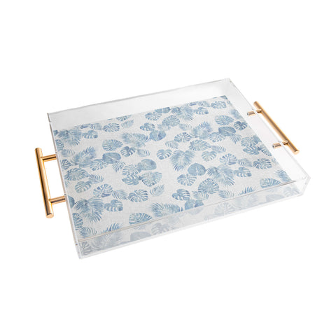 Schatzi Brown Maui Luau Chambray Acrylic Tray