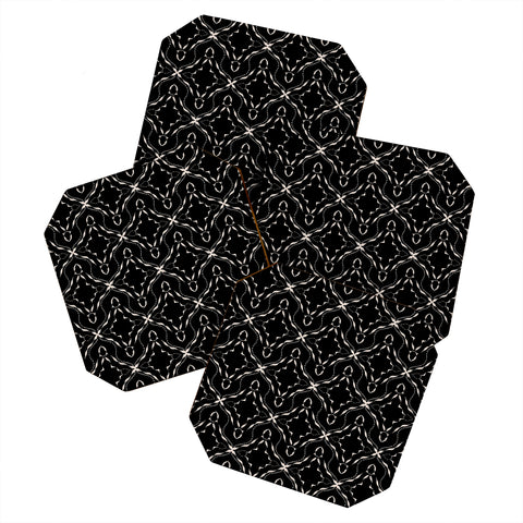 Schatzi Brown McKenzie Global Black Coaster Set