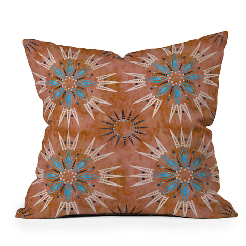 Schatzi Brown Mila Farmhouse Rust Outdoor Throw Pillow