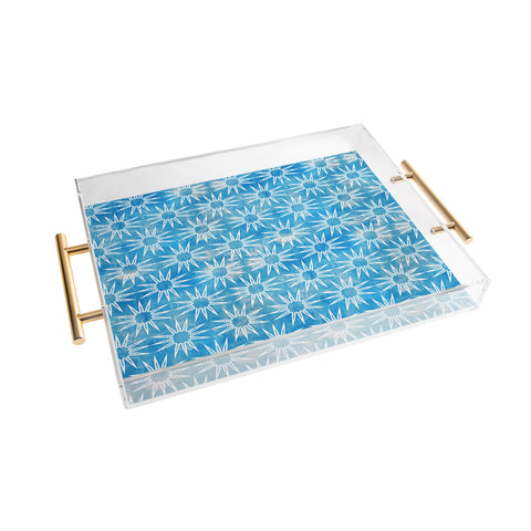 Schatzi Brown Mila Farmhouse Turquoise Sun Acrylic Tray