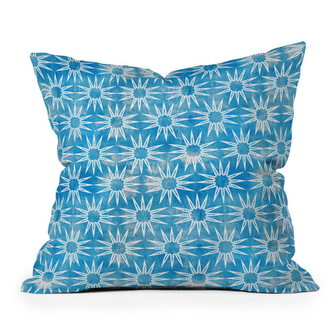 Schatzi Brown Mila Farmhouse Turquoise Sun Outdoor Throw Pillow