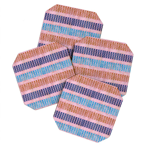 Schatzi Brown Mila Stripe Multi Coaster Set