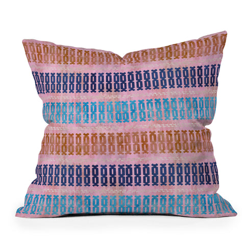 Schatzi Brown Mila Stripe Multi Outdoor Throw Pillow
