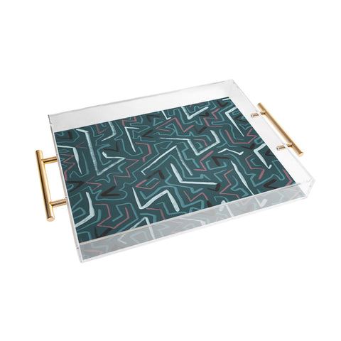 Schatzi Brown Modern Line Midnight Acrylic Tray