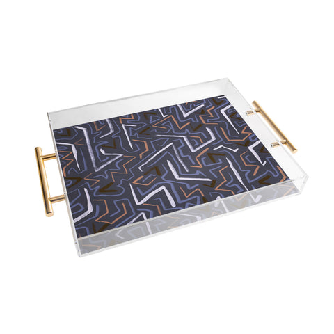 Schatzi Brown Modern Line Plum Acrylic Tray
