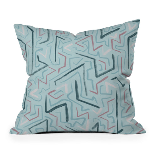 Schatzi Brown Modern Line Zepher Outdoor Throw Pillow