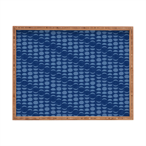 Schatzi Brown Moon Sky Phases Blues Rectangular Tray