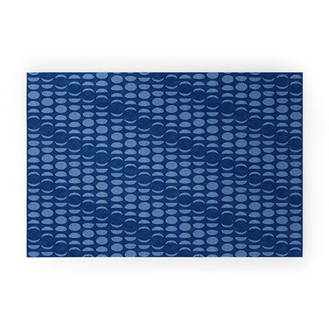 Schatzi Brown Moon Sky Phases Blues Welcome Mat